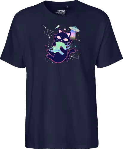 Space cat with planet ball