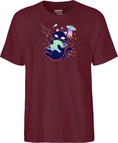Space cat with planet ball