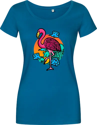 Japanese Art Flamingo