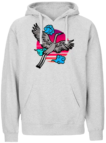 Japanese Art Stork - japan, bird, Stork - Fairtrade Hoodie