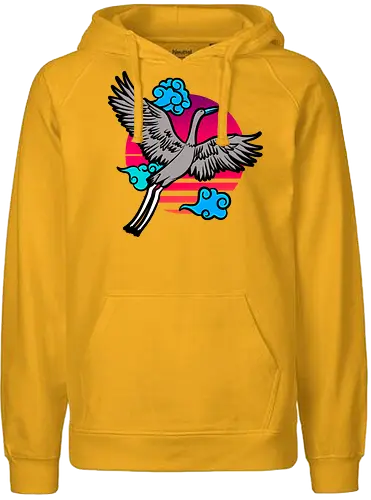 Japanese Art Stork - japan, bird, Stork - Fairtrade Hoodie