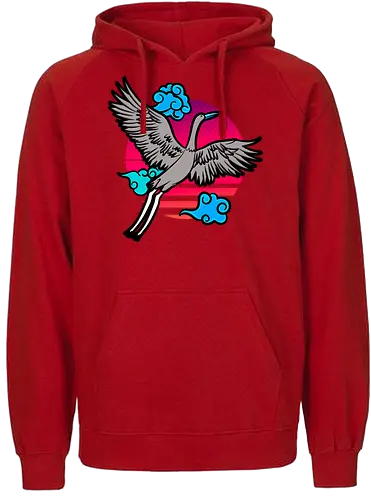 Japanese Art Stork - japan, bird, Stork - Fairtrade Hoodie