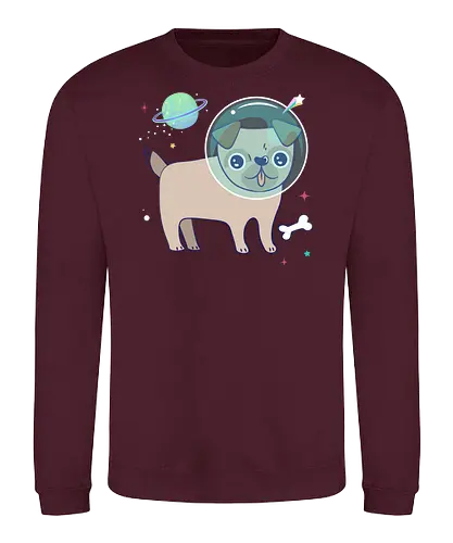 Space pug - pug, dog, space, cute - Sweatshirt