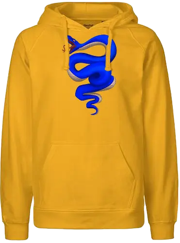 Blue Snake - snake, animal, blue - Fairtrade Hoodie