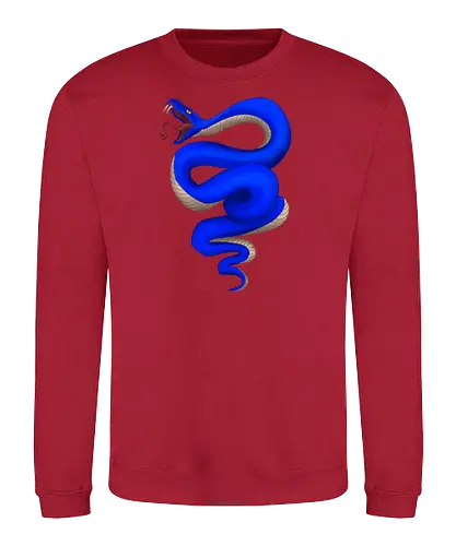 Blue Snake - snake, animal, blue - Sweatshirt