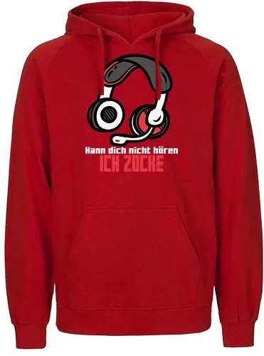 ICH ZOCKE - gaming, Do not disturb, Hdset - Fairtrade Hoodie