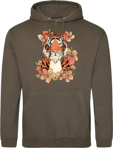 Japanese Art Flower Tiger