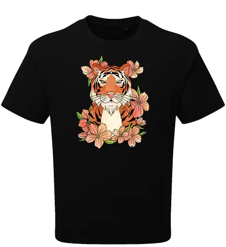 Japanese Art Flower Tiger