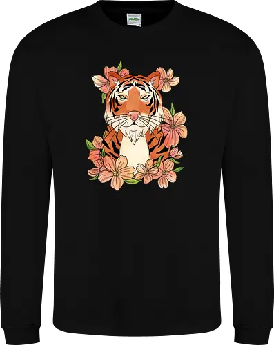 Japanese Art Flower Tiger