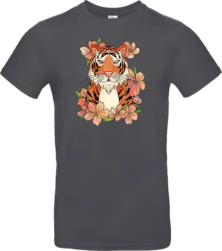 Japanese Art Flower Tiger