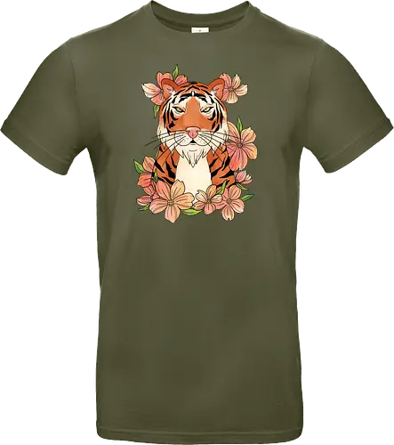 Japanese Art Flower Tiger