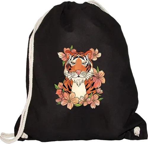 Japanese Art Flower Tiger