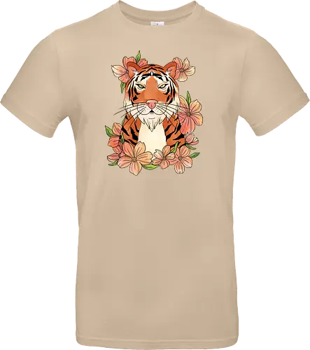 Japanese Art Flower Tiger