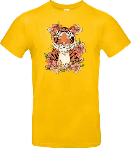 Japanese Art Flower Tiger