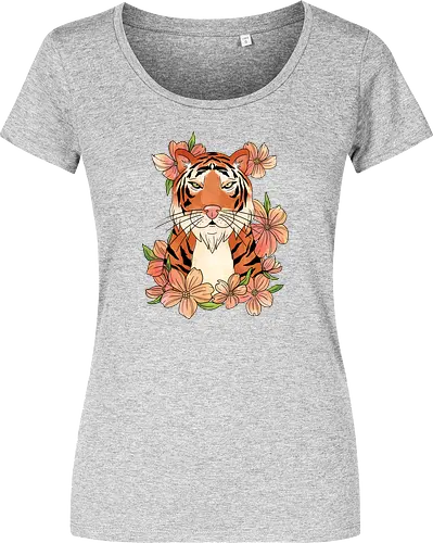 Japanese Art Flower Tiger