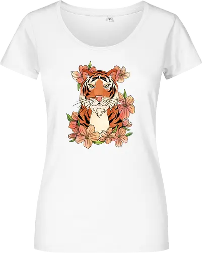 Japanese Art Flower Tiger