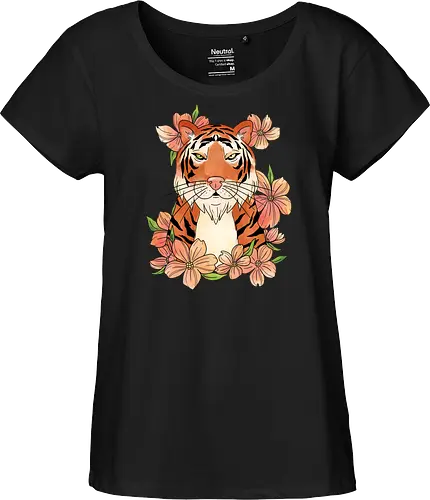 Japanese Art Flower Tiger