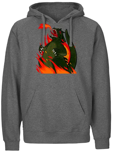 Kaiju on fire - kaiju, japan, fire, Flames, monster - Fairtrade Hoodie