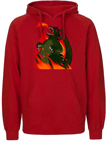 Kaiju on fire - kaiju, japan, fire, Flames, monster - Fairtrade Hoodie