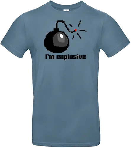 I am explosive - pixel, explosion, bomb, warning - Standard T-Shirt