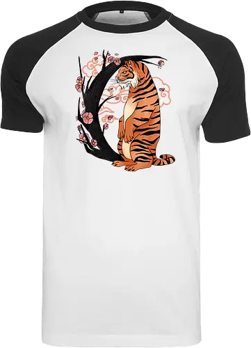 Japanese Art Moon Tree Tiger