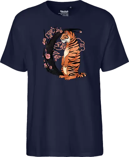 Japanese Art Moon Tree Tiger
