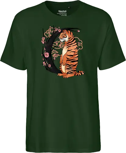 Japanese Art Moon Tree Tiger