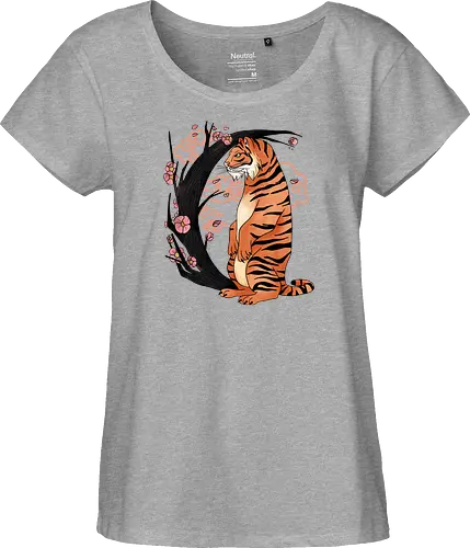 Japanese Art Moon Tree Tiger
