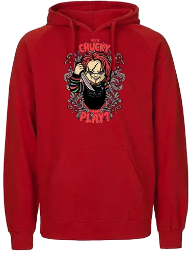 Watercolor Wanna Play - chucky, horror, movie, doll - Fairtrade Hoodie