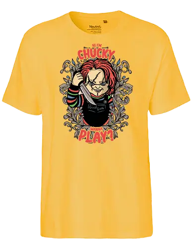 Watercolor Wanna Play - chucky, horror, movie, doll - Fairtrade T-Shirt