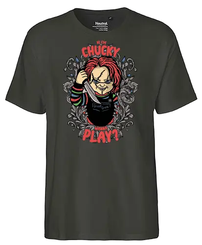 Watercolor Wanna Play - chucky, horror, movie, doll - Fairtrade T-Shirt