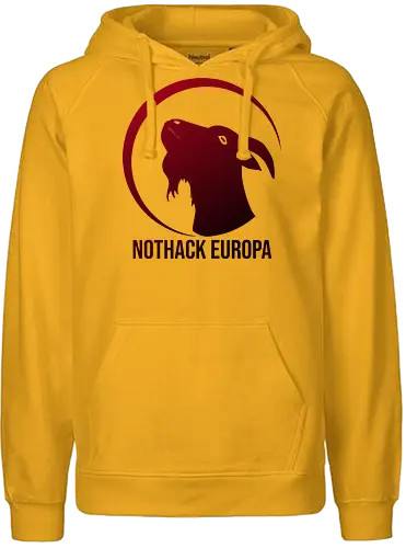 NotHack Europa Logo rot - nheu, Nothack europa - Fairtrade Hoodie