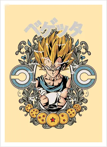 Watercolor Saiyan Prince
