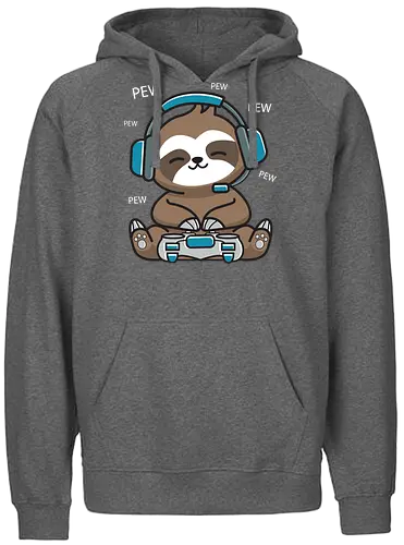 Sloth PEW PEW PEW - sloth, faultier, pew pew - Fairtrade Hoodie