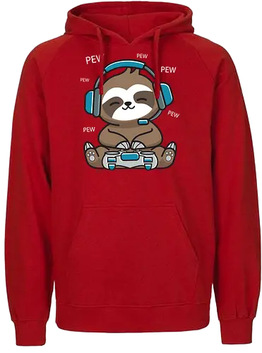 Sloth PEW PEW PEW - sloth, faultier, pew pew - Fairtrade Hoodie
