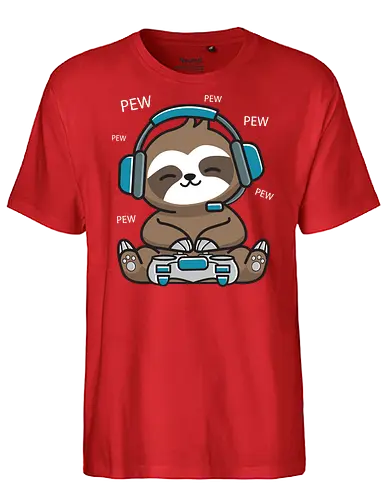 Sloth PEW PEW PEW - sloth, faultier, pew pew - Fairtrade T-Shirt