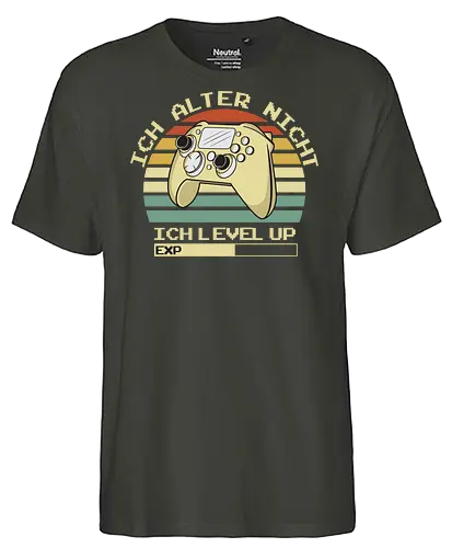Ich alter nicht ich level up - game, Level, XP, Experience - Fairtrade T-Shirt
