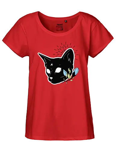 Holy Cat No 2 - cat, katze - Fairtrade Girl Shirt