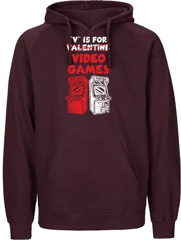 V is for Video Games - videogame, gaming, valentiConsole - Fairtrade Hoodie