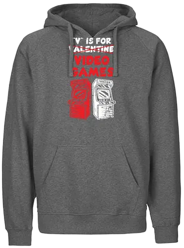 V is for Video Games - videogame, gaming, valentiConsole - Fairtrade Hoodie