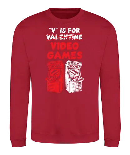 V is for Video Games - videogame, gaming, valentiConsole - Sweatshirt