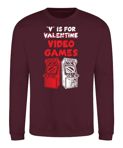 V is for Video Games - videogame, gaming, valentiConsole - Sweatshirt
