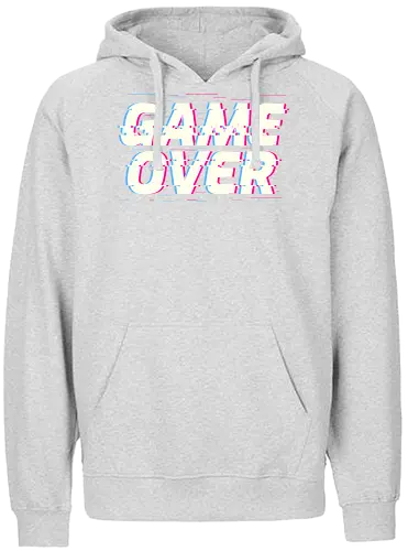 Glitch Game Over - game over, Glitch - Fairtrade Hoodie