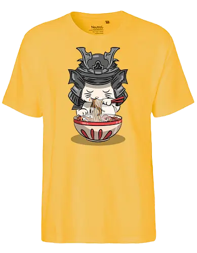Cats Samurai Ramen - ramen, katze, cat, samurai - Fairtrade T-Shirt