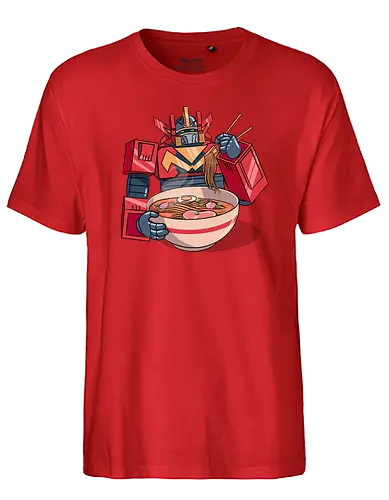 Optimus Ramen - ramen, soup, gundam - Fairtrade T-Shirt