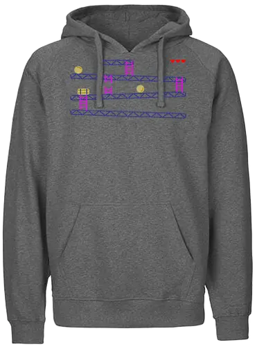Retro Game - retro, pixel, gaming, kong - Fairtrade Hoodie