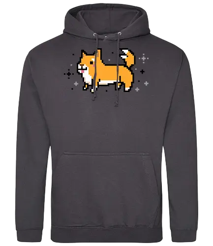Pixel Dog - dog, pixel, corgi - Standard Hoodie