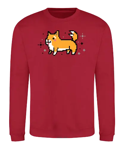 Pixel Dog - dog, pixel, corgi - Sweatshirt