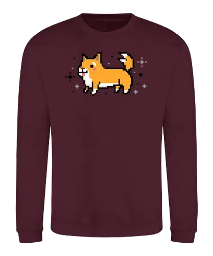 Pixel Dog - dog, pixel, corgi - Sweatshirt
