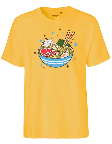 Kittis Ramen Pool - ramen, cat, katze - Fairtrade T-Shirt
